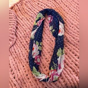 Floral Navy Scarf